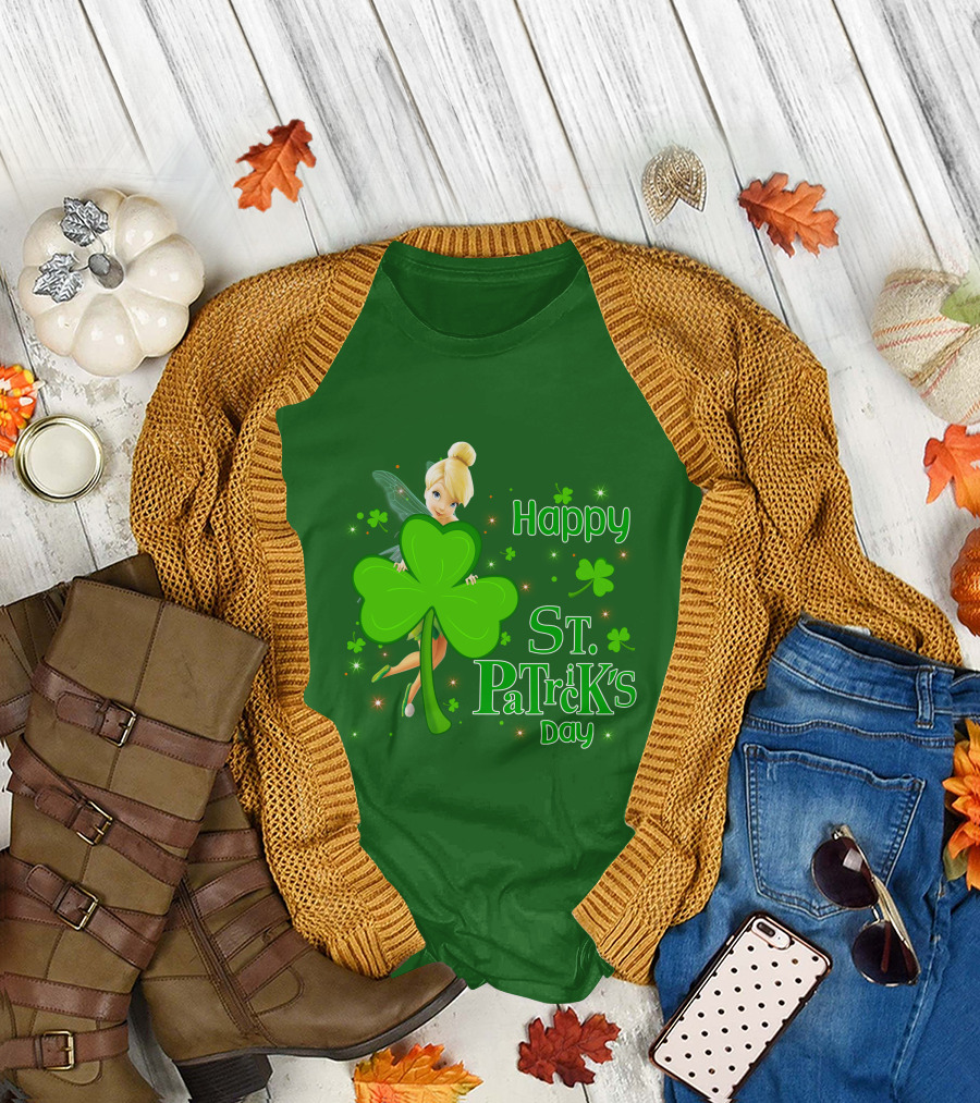 Happy St. Patrick's Day Tinkerbell Shamrock T-Shirt