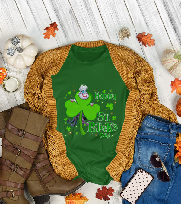 Happy St. Patrick's Day Ursula Shamrock T-Shirt