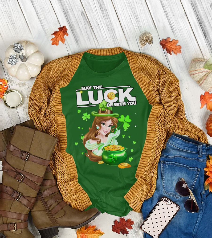 May the Luck Be with You St Patrick's Day Belle T-Shirt