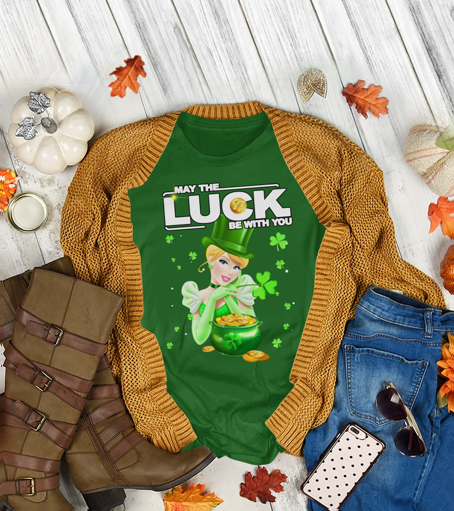 Cinderella May the Luck Be With You St. Patrick's Day T-Shirt