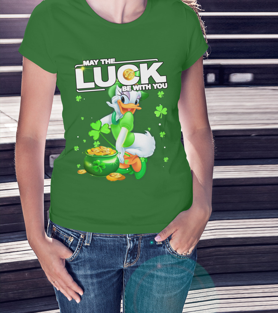 May The Luck Be With You Daisy Luck St Patrick's Day T-Shirt