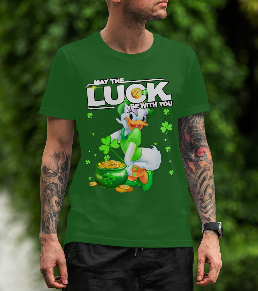 May The Luck Be With You Daisy Luck St Patrick's Day T-Shirt