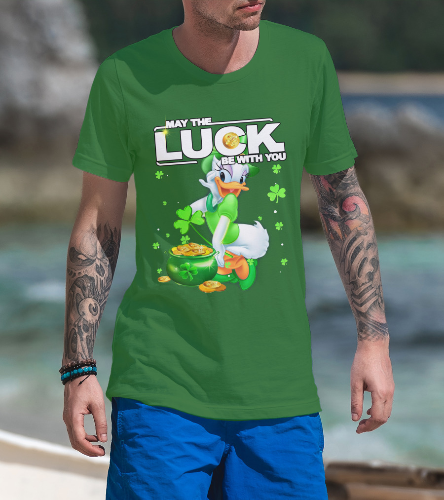 May The Luck Be With You Daisy Luck St Patrick's Day T-Shirt