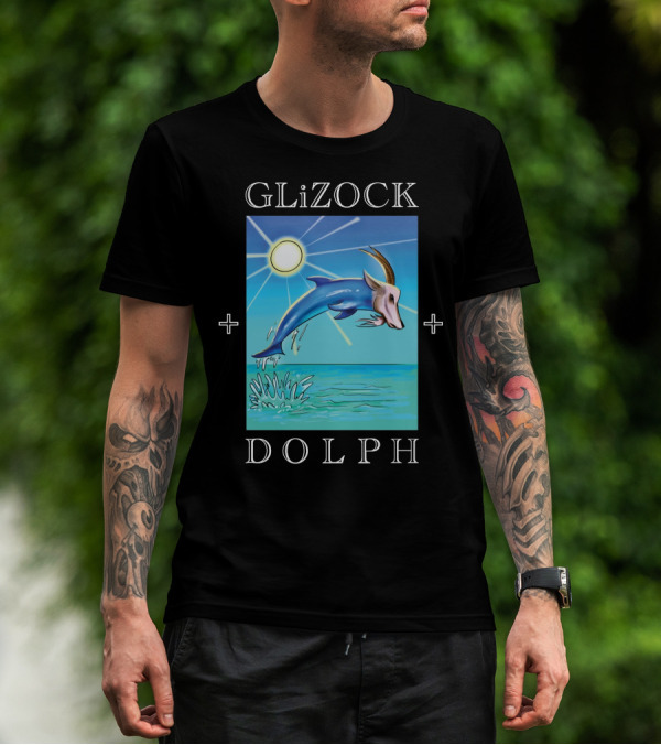 GLiZOCK DOLPH Goat Dolphin Jump Ocean T-Shirt