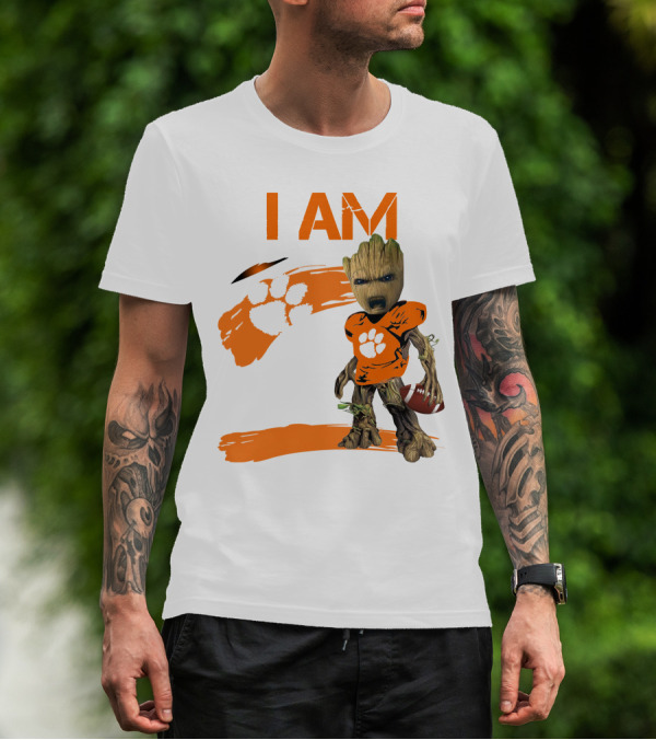I AM Clemson Tigers Football Groot Fan T-Shirt