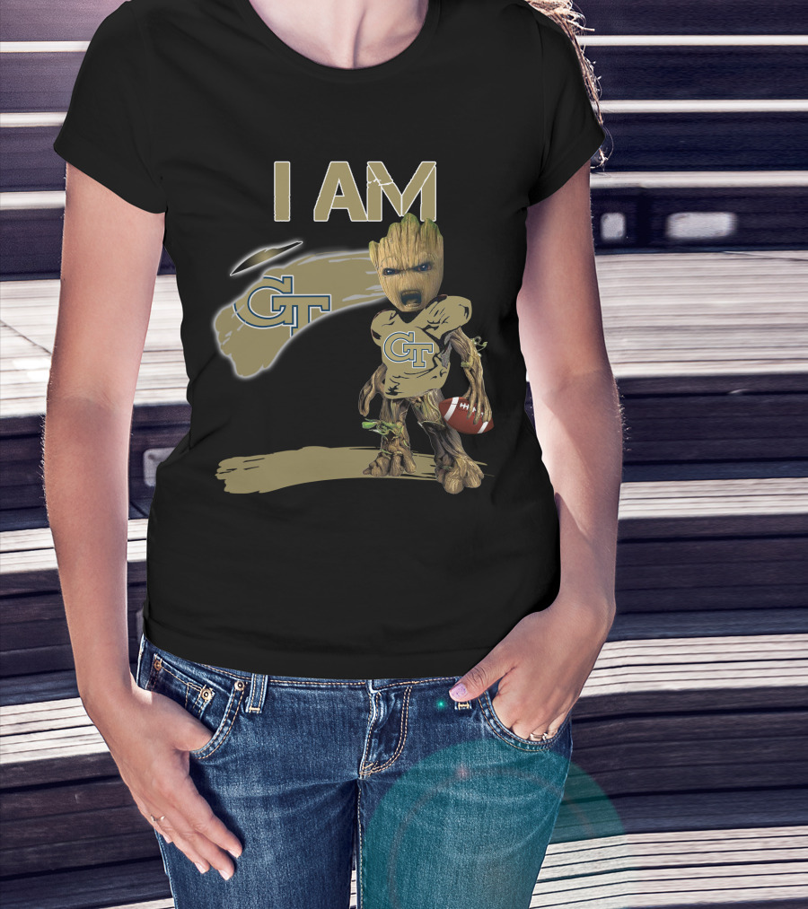 I AM Georgia Tech GT Football Groot T-Shirt