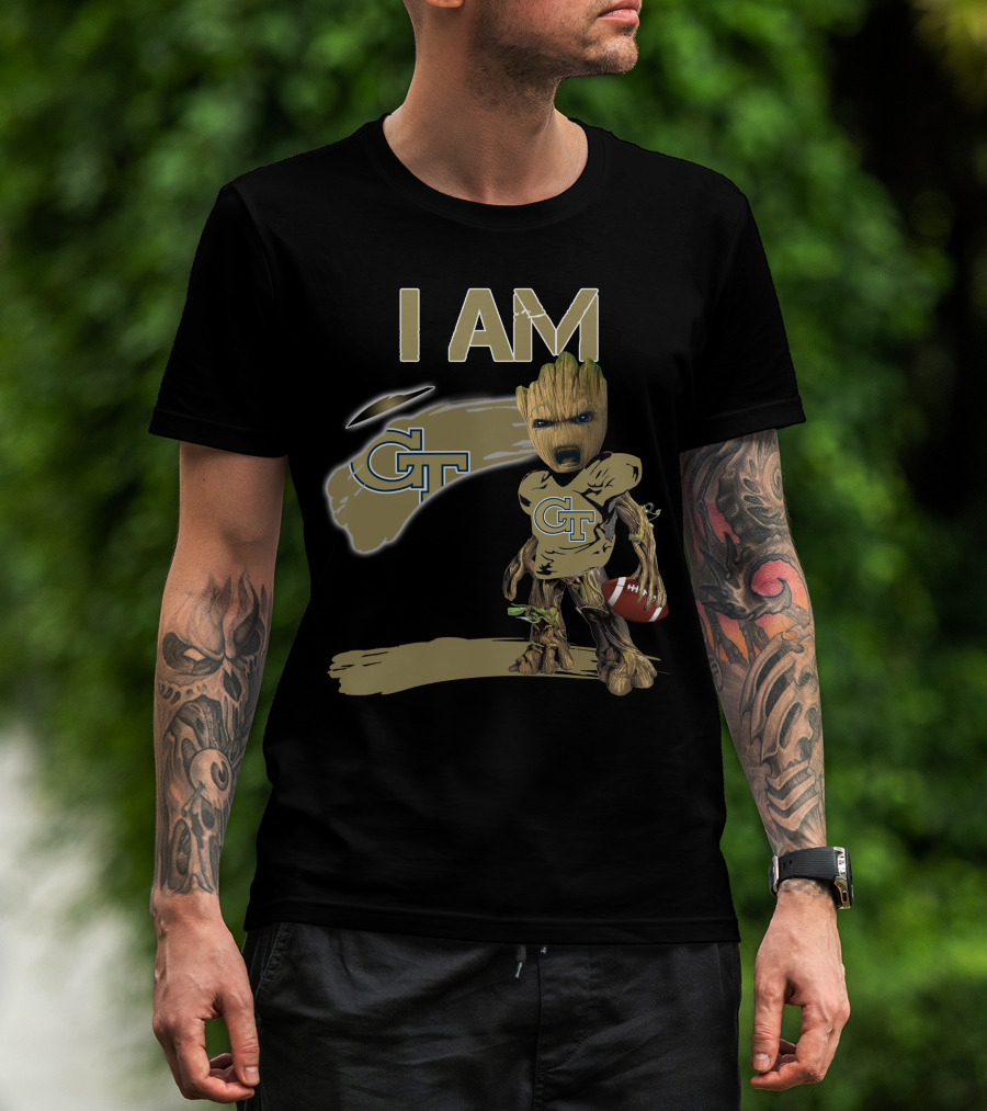 I AM Georgia Tech GT Football Groot T-Shirt