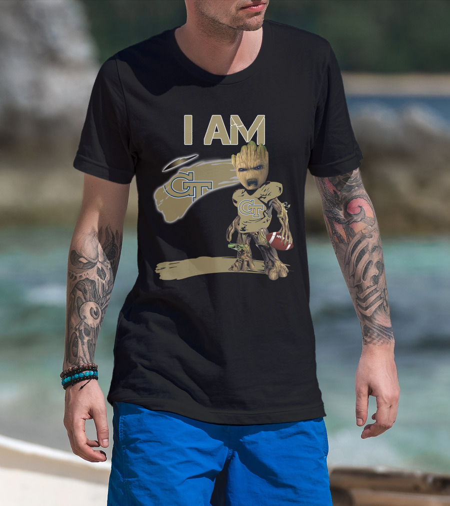 I AM Georgia Tech GT Football Groot T-Shirt