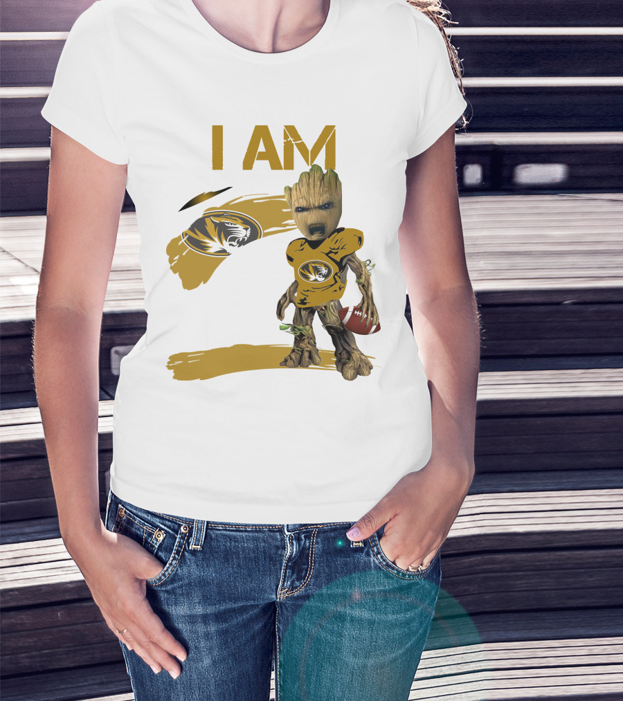I AM Missouri Football Tiger Groot T-Shirt