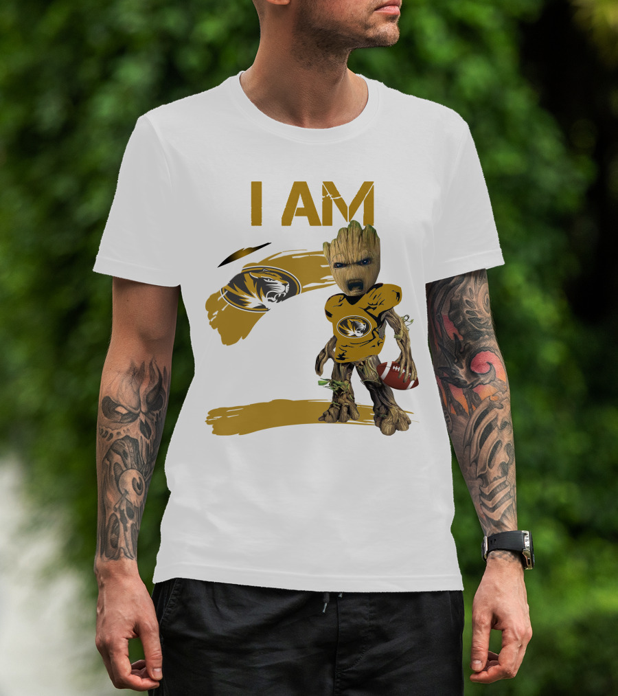I AM Missouri Football Tiger Groot T-Shirt
