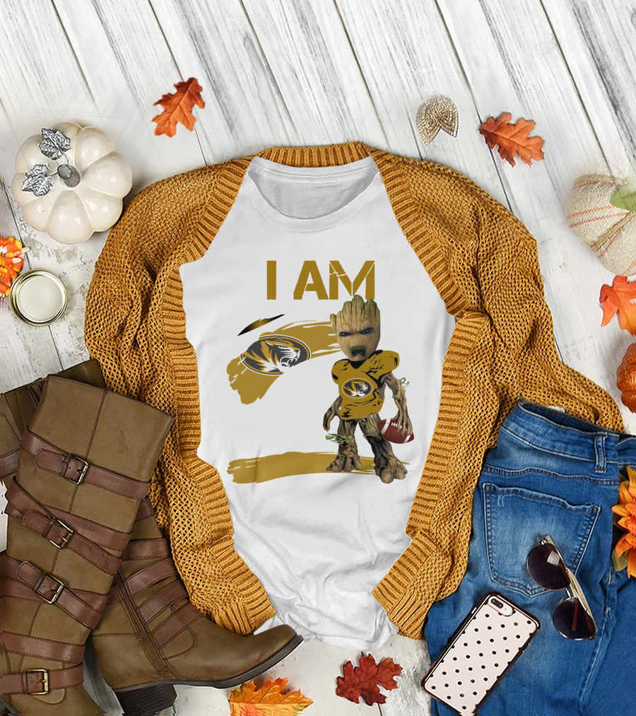I AM Missouri Football Tiger Groot T-Shirt