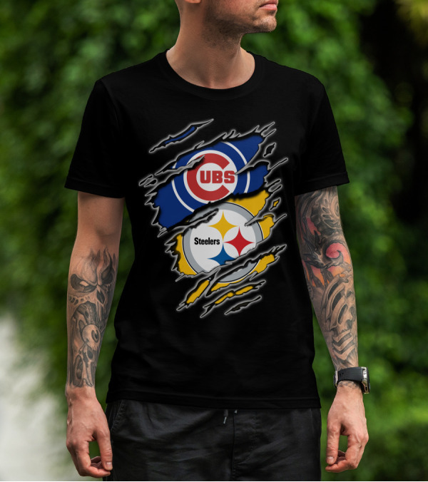 Steelers Cubs Logo Mashup T-Shirt