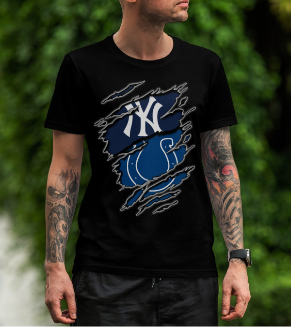 Yankees Colts Torn T-Shirt