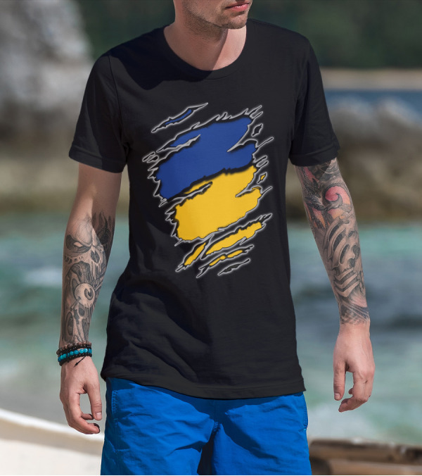 Steelers Cubs15 Blue And Yellow Slashed T-Shirt