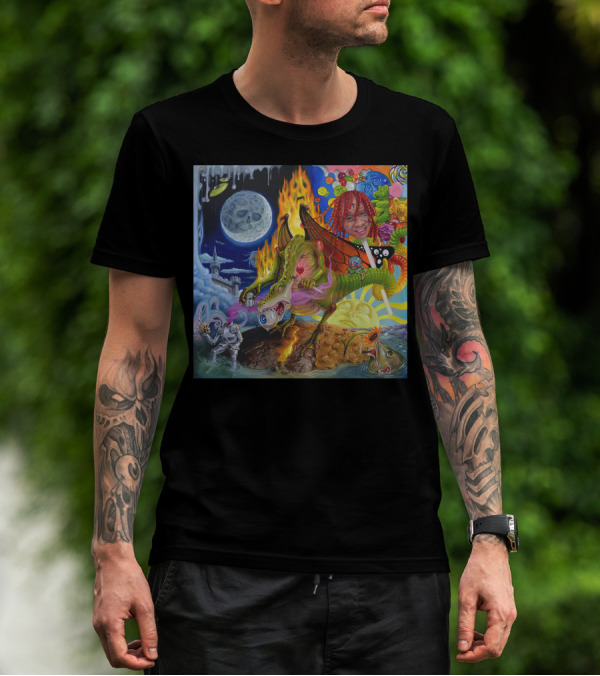 Trippie Redd Love Scars Cosmic Adventure With Dragon And Astronaut T-Shirt