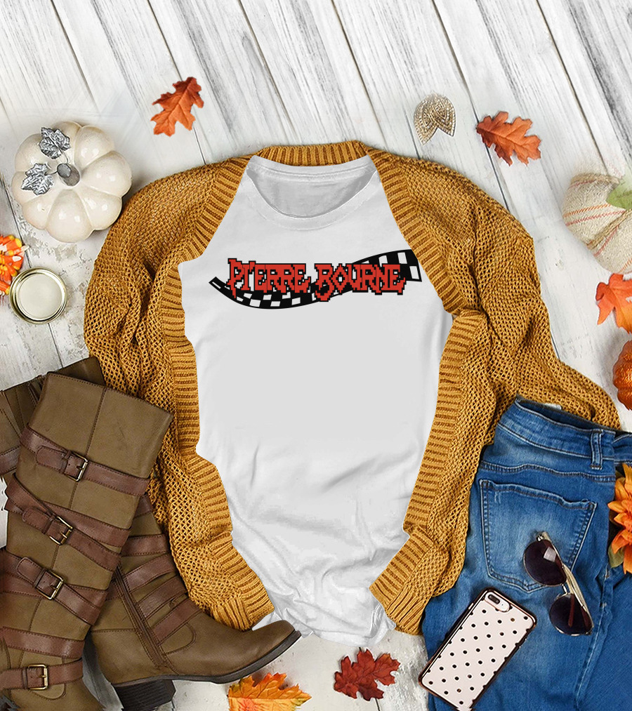 Pierre Bourne Checkered Racing Style Merch T-Shirt