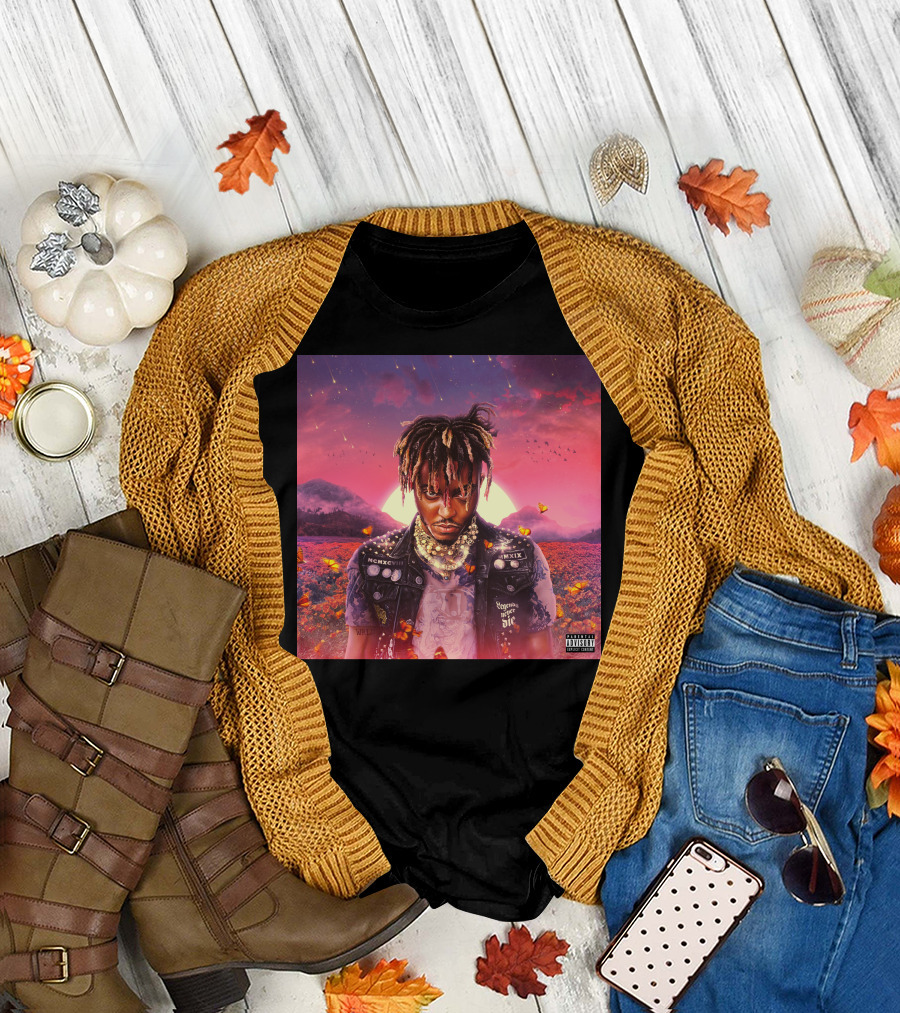 Juice Wrld Legends Never Die Album Cover Parental Advisory T-Shirt