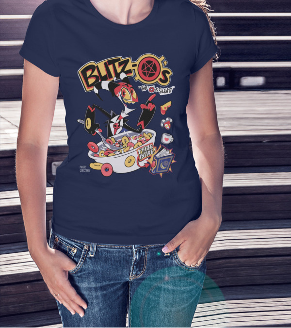 Blitzo's The O Is Silent Prize Inside Cereal Hazbin Hotel Store T-Shirt