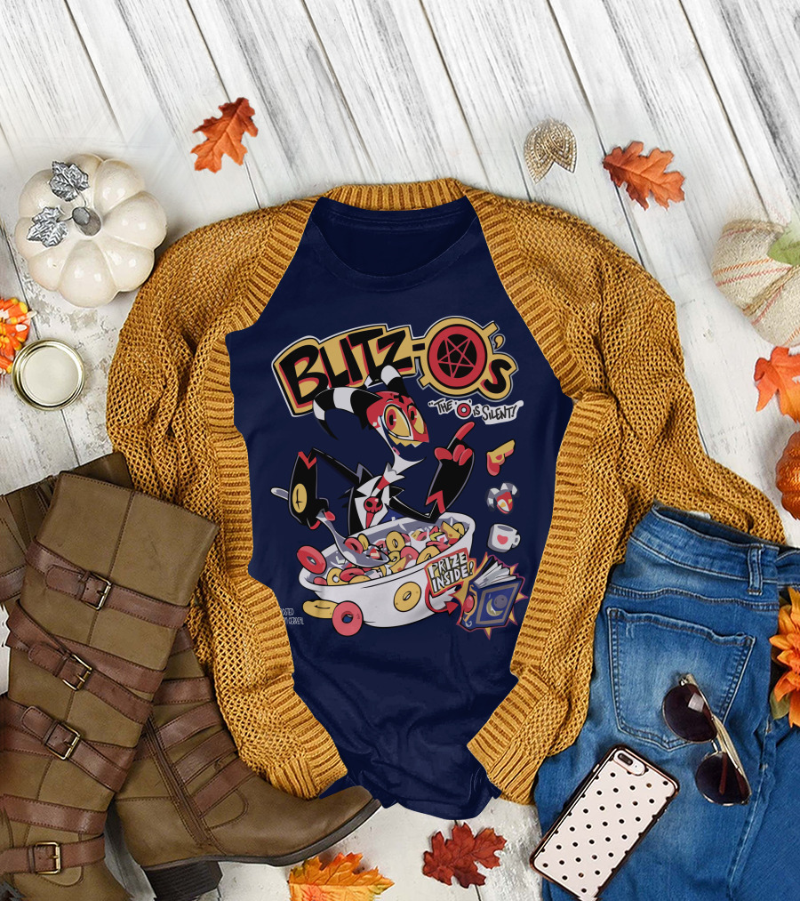 Blitzo's The O is Silent Prize Inside Cereal Hazbin Hotel Store T-Shirt