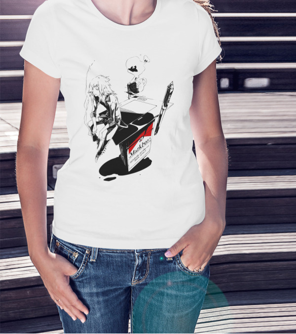 Bibisama Markhor Cigarettes Tablet Smoke Anime Manga T-Shirt