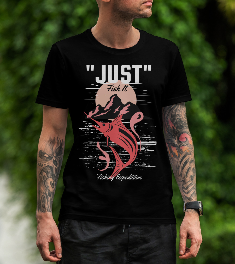 Just Fish It Fishing Expedition Moonlit Marlin Adventure T-Shirt