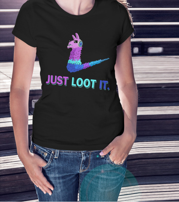 Just Loot It Llama Icon T-Shirt