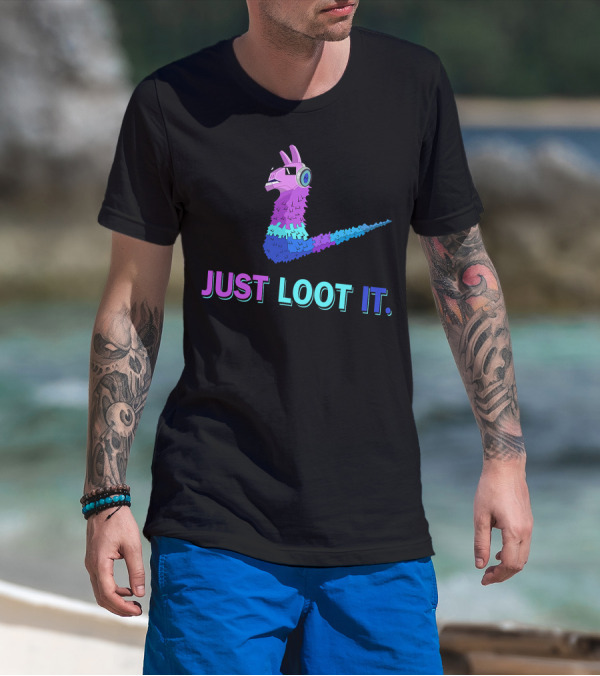 Just Loot It Llama Icon T-Shirt