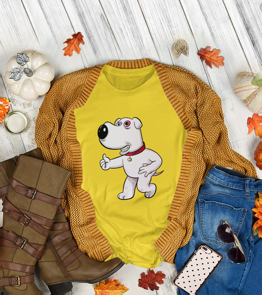 Brian Griffin Psychedelic Style Family Guy Character T-Shirt