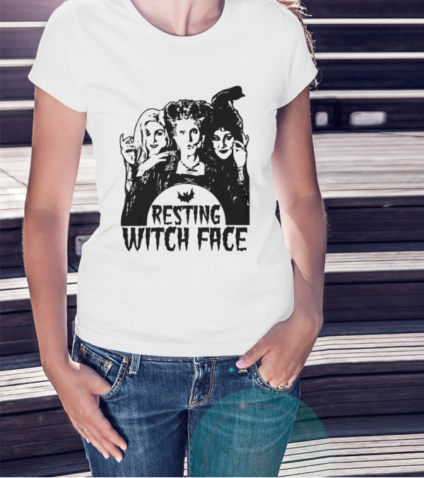 Resting Witch Face Sanderson Sisters Halloween Trio T-Shirt