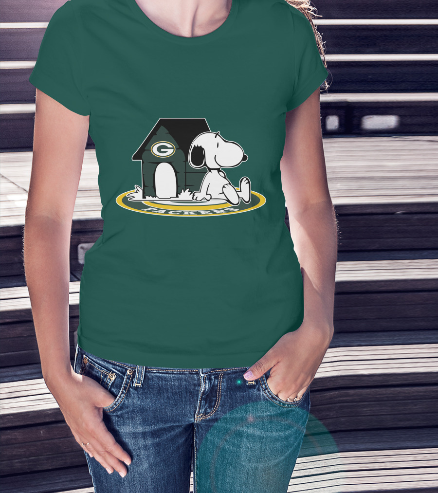 Green Bay Packers Football Fan Now And Forever Peanuts Snoopy T-Shirt