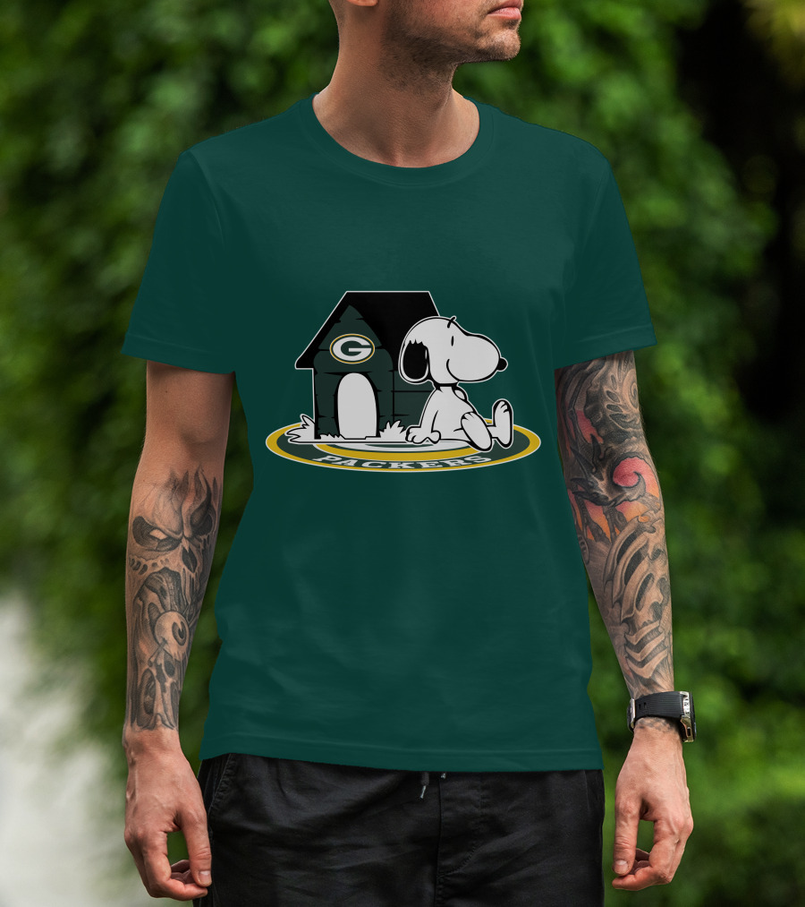 Green Bay Packers Football Fan Now And Forever Peanuts Snoopy T-Shirt