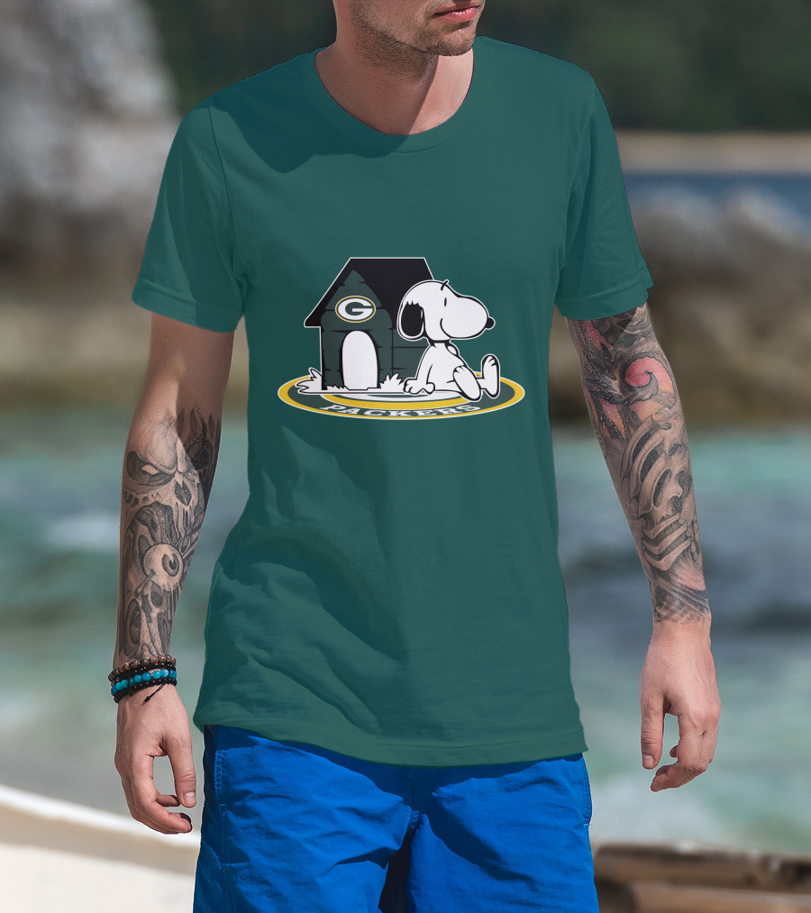 Green Bay Packers Football Fan Now And Forever Peanuts Snoopy T-Shirt