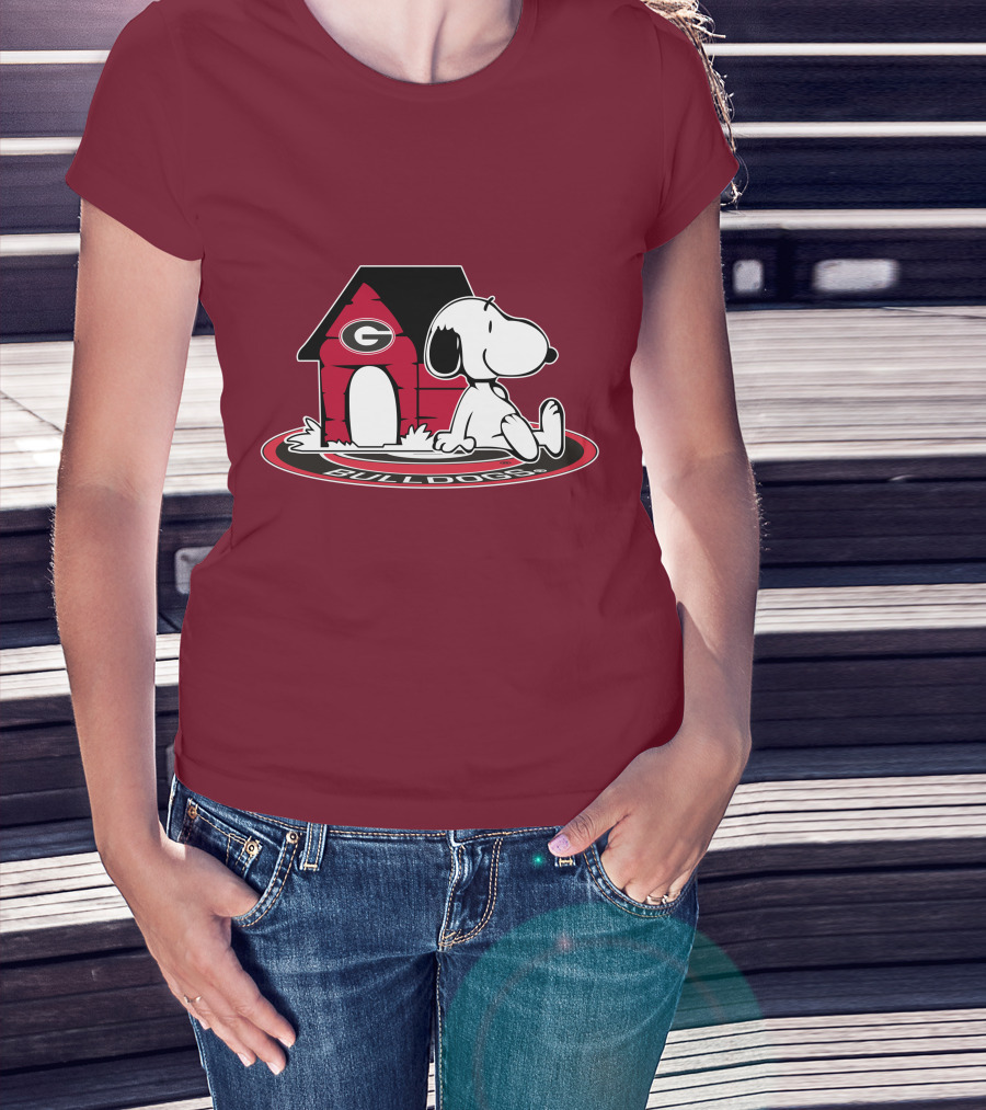 Snoopy Bulldogs Georgia Football Fan Now And Forever T-Shirt