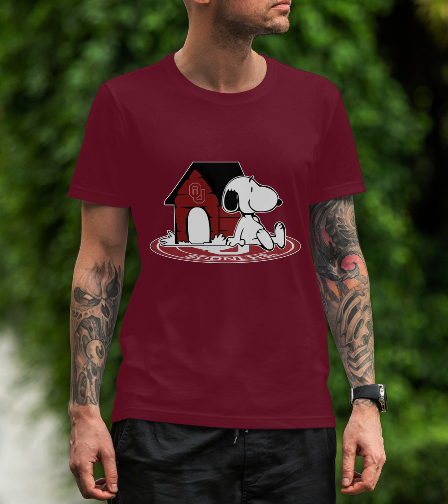 Snoopy Oklahoma Sooners Football Fan Now And Forever T-Shirt