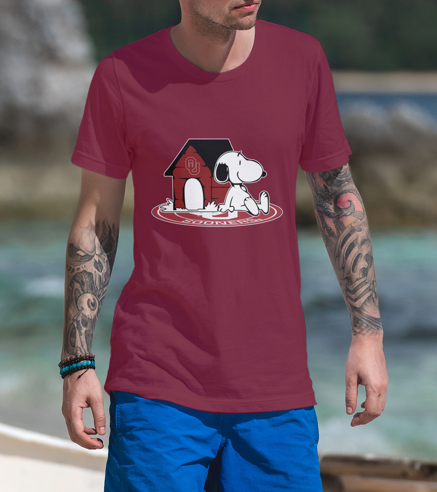 Snoopy Oklahoma Sooners Football Fan Now And Forever T-Shirt