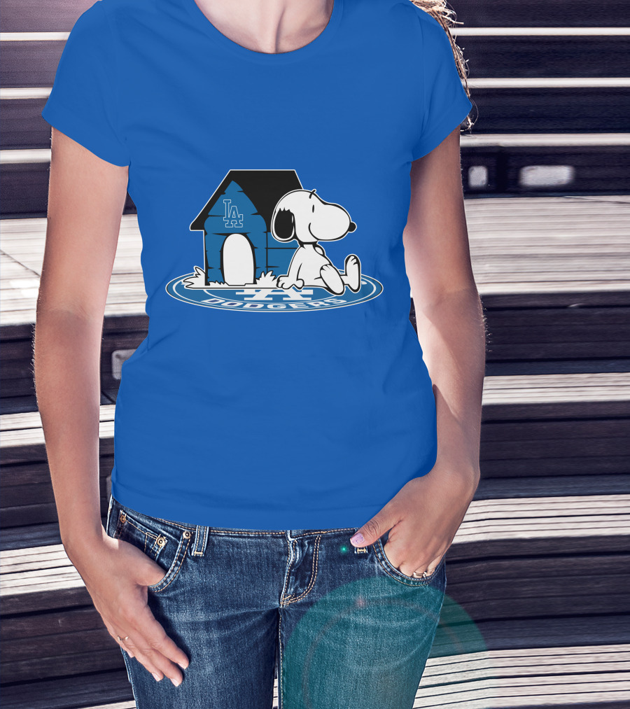 Snoopy Los Angeles Dodgers Fan Now And Forever T-Shirt