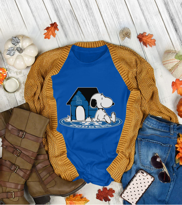Snoopy Los Angeles Dodgers Fan Now And Forever T-Shirt