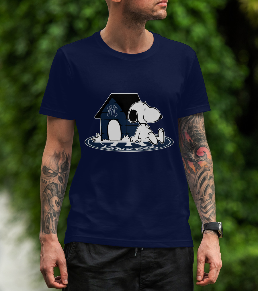Snoopy New York Yankees Baseball Fan Now And Forever T-Shirt