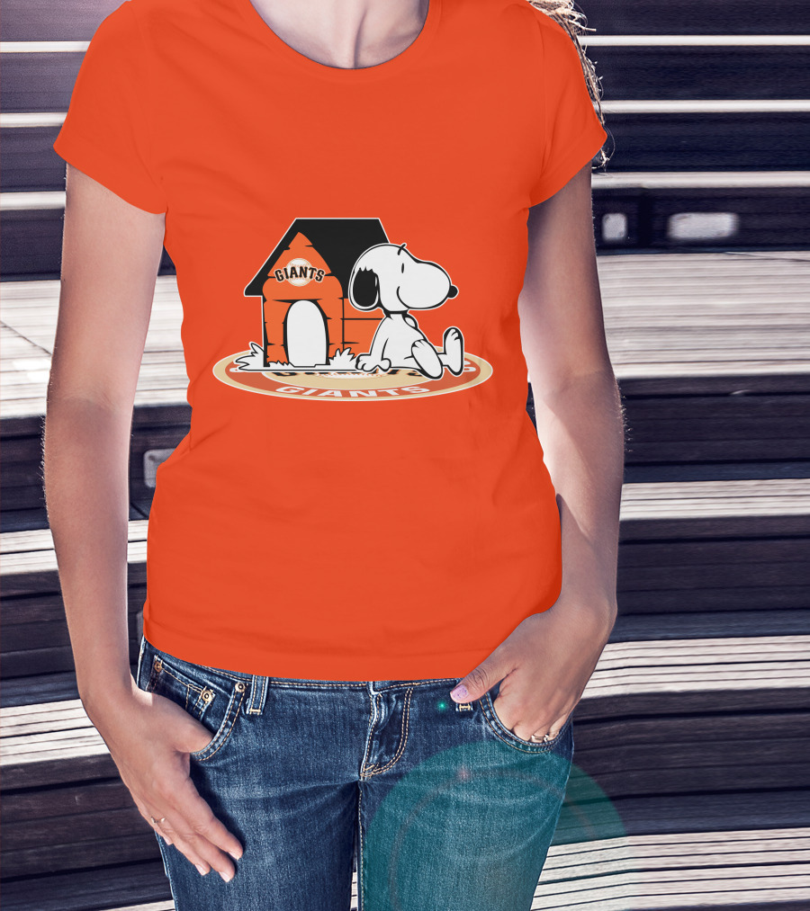 San Francisco Giants Fan Snoopy Baseball Now And Forever T-Shirt