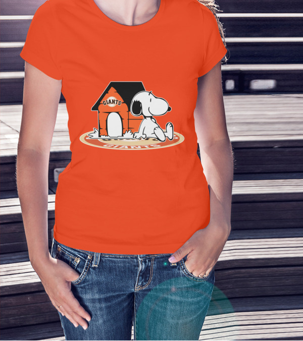 San Francisco Giants Fan Snoopy Baseball Now And Forever T-Shirt