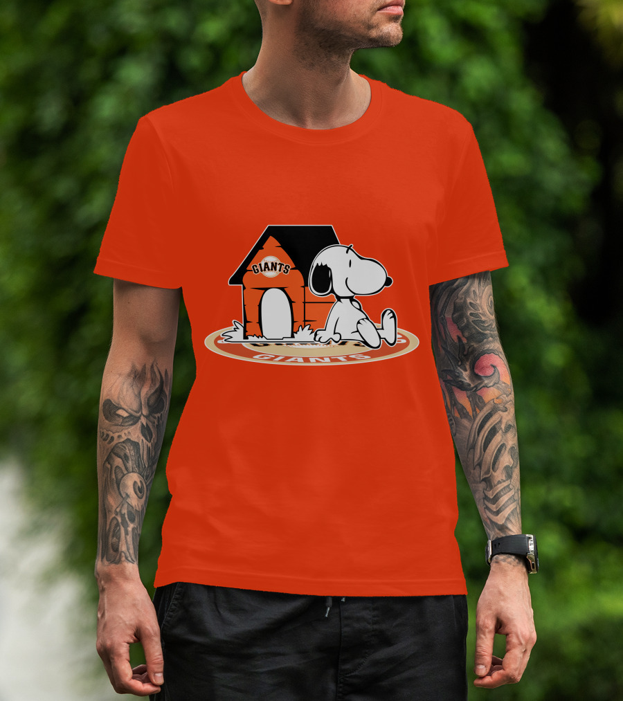 San Francisco Giants Fan Snoopy Baseball Now And Forever T-Shirt