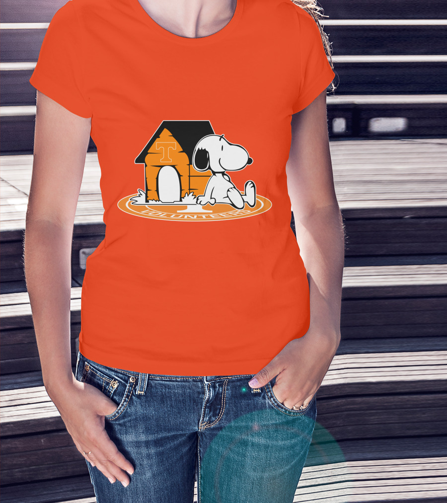 Tennessee Volunteers Football Snoopy Doghouse Fan Now And Forever T-Shirt