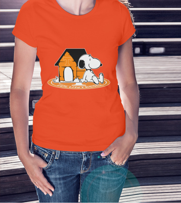 Tennessee Volunteers Football Snoopy Doghouse Fan Now And Forever T-Shirt
