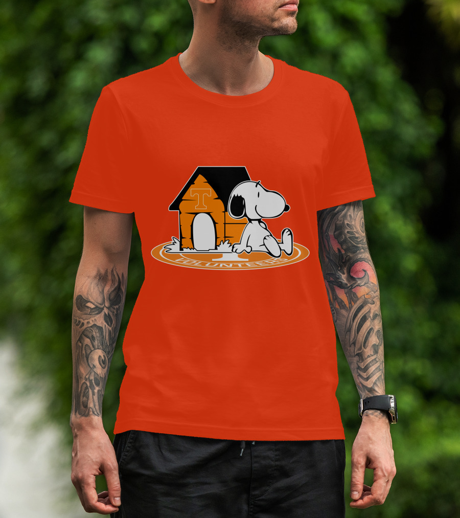 Tennessee Volunteers Football Snoopy Doghouse Fan Now And Forever T-Shirt