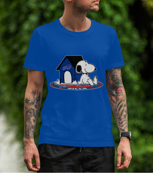 Buffalo Bills Fan Now And Forever Snoopy Doghouse T-Shirt