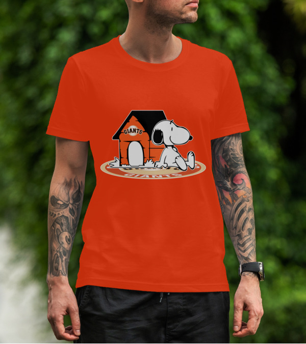 San Francisco Giants Snoopy Baseball Fan Now And Forever T-Shirt