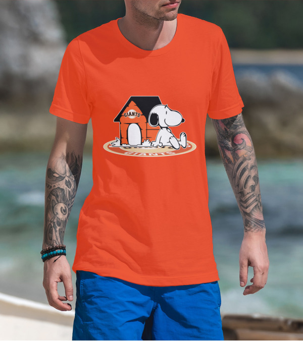 San Francisco Giants Snoopy Baseball Fan Now And Forever T-Shirt