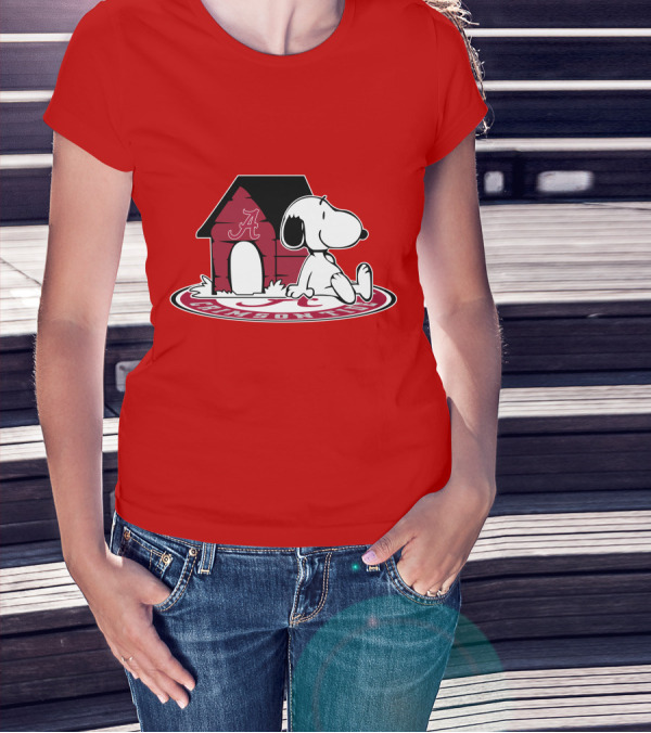 Alabama Crimson Tide Snoopy Now And Forever Fan House T-Shirt