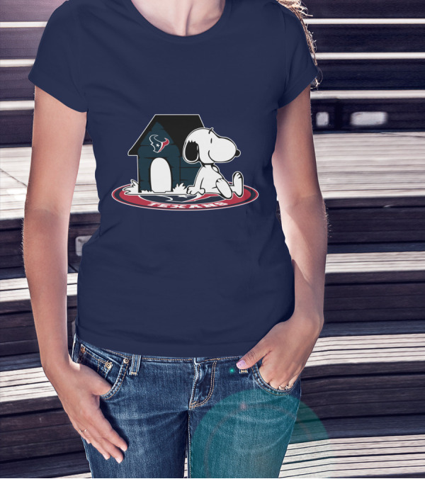 Houston Texans Football Fan Now And Forever Snoopy House T-Shirt