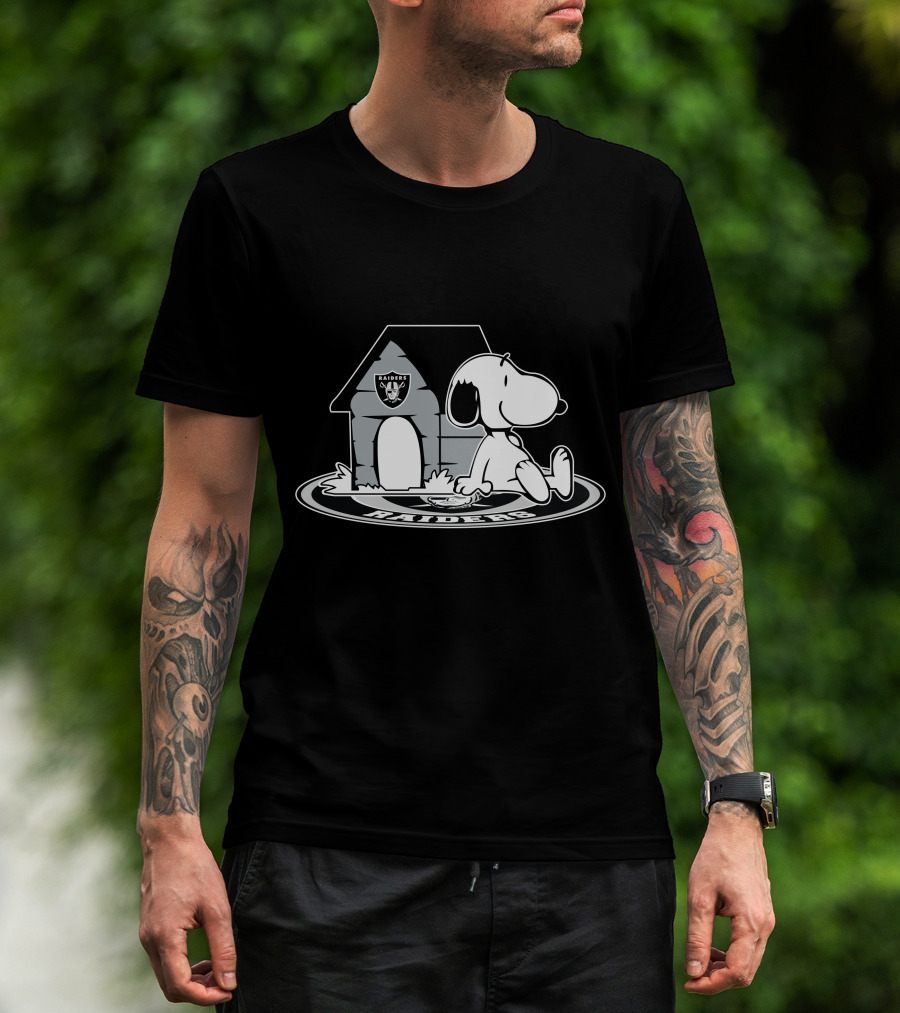 Las Vegas Raiders Snoopy Fan Now And Forever T-Shirt